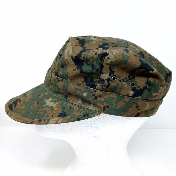 Vintage Military Cap Utility M.C. 1988 Made in USA Camo Hat - Men's Size Small - Picture 3 of 7